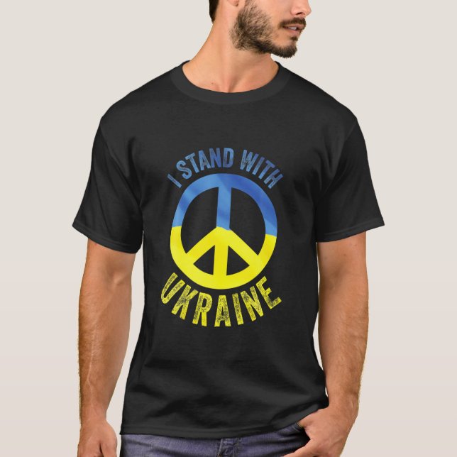 Ich stehe in der Ukraine und unterstütze das Fried T-Shirt (Vorderseite)
