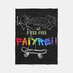 Ich stehe in Flammen Uni Tee-trendy Skateboarding Fleecedecke