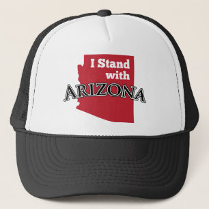 Ich stehe mit Arizona Truckerkappe