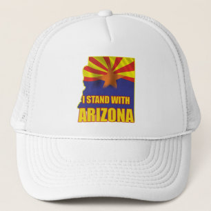 Ich stehe mit Arizona Truckerkappe