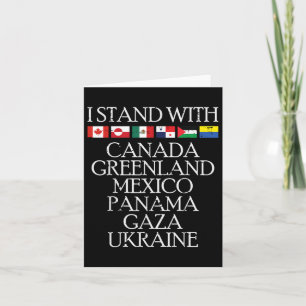 Ich stehe mit Canda Grönland Mexiko Ukraine Männer Karte