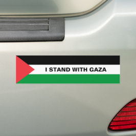 Ich stehe mit dem Gaza-Zoll-Text Palästina-Flagge Autoaufkleber