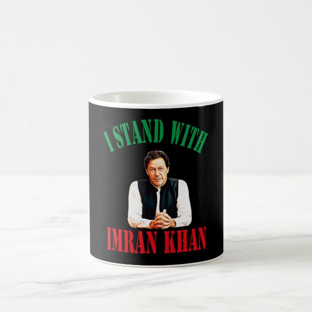 Ich stehe mit dem PTI-Party von Imran Khan Pakista Kaffeetasse (Mittel)