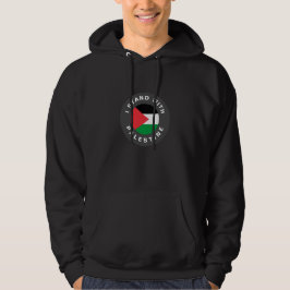Ich stehe mit dem Text der palästinensischen Flagg Hoodie