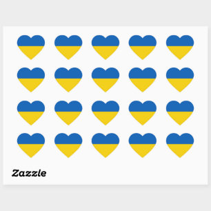 Ich stehe mit dem Ukraine Custom Heart Stickers Se