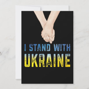 Ich stehe mit dem Ukraine Shirt zur Unterstützung  Feiertagskarte