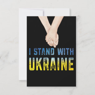Ich stehe mit dem Ukraine Shirt zur Unterstützung  RSVP Karte