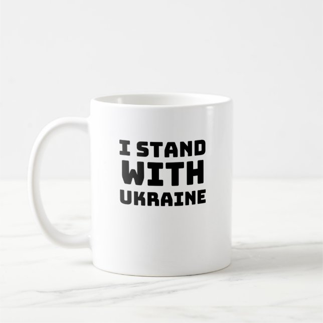 Ich stehe mit dem Ukraine-T - Shirt Kaffeetasse (Links)