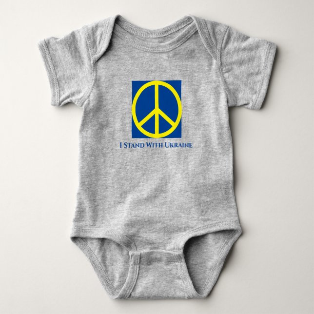 Ich stehe mit dem ukrainischen Baby Bodysuit T - S Baby Strampler (Vorderseite)