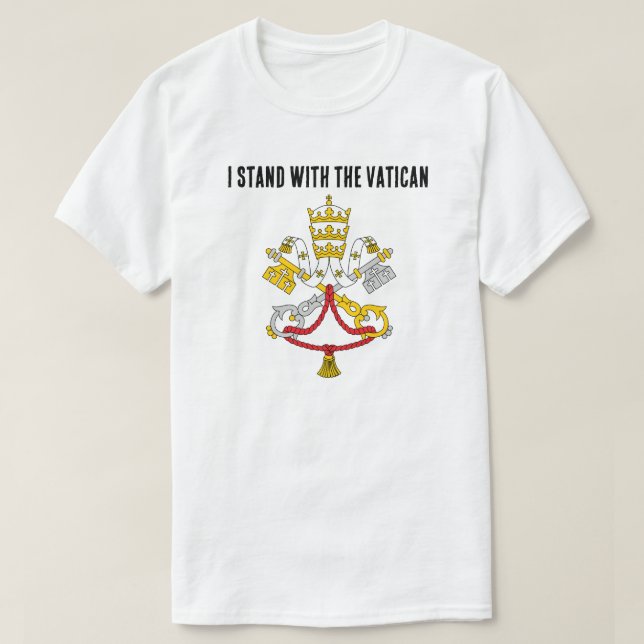 Ich stehe mit dem Vatikan T-Shirt (Design vorne)