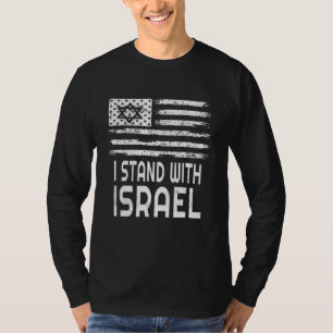 Ich stehe mit der israelisch-israelischen Flagge T-Shirt