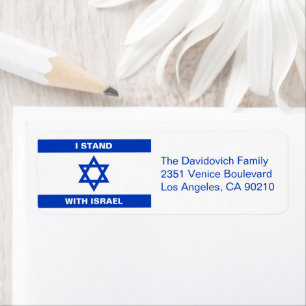 Ich stehe mit der israelischen Flagge der israelis