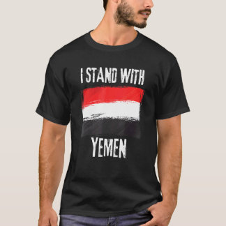 Ich stehe mit der Jemen-Fahne jemenitisch T-Shirt