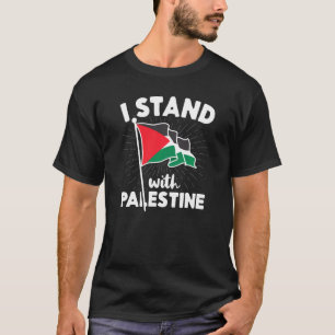 Ich stehe mit der Palästina-Flagge Arabische Freih T-Shirt