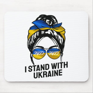 Ich stehe mit der Ukraine 2025 Shirts Ukrainische Mousepad
