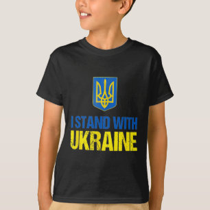 Ich stehe mit der Ukraine Amerikanische Unterstütz T-Shirt