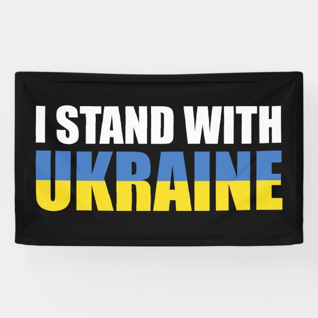 Ich stehe mit der Ukraine Banner (Horizontal)