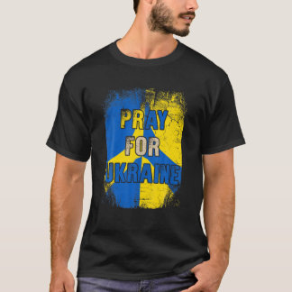 Ich stehe mit der Ukraine beten für Ukraine Grunge T-Shirt