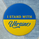 Ich stehe mit der Ukraine blau-gelbe Flagge Ukrani Button<br><div class="desc">Die ukrainische Flagge in blau und gelb,  um Unterstützung für den Frieden und die Freiheit in Ukranien zu zeigen. COPYRIGHT © 2021 Judy Burrows,  Black Dog Art - Alle Rechte vorbehalten. Ich stehe mit der Ukraine Blue Yellow Flag Ukranisch-Taste</div>