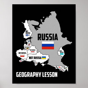 Ich stehe mit der Ukraine Europa Karte nicht Russl Poster