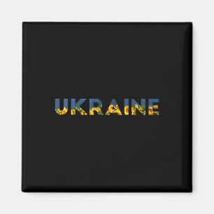 Ich stehe mit der Ukraine Feld der Ukraine Sonnenb Magnet