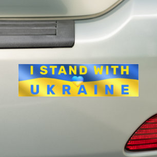 Ich stehe mit der Ukraine - Flagge - Frieden - Fre Autoaufkleber