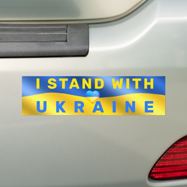 Ich stehe mit der Ukraine - Flagge - Frieden - Fre Autoaufkleber (Auf Auto)