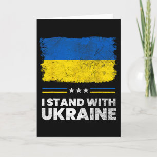 Ich stehe mit der Ukraine-Flagge - Ukrainische Fla Karte