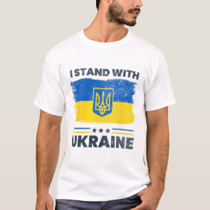 Ich stehe mit der Ukraine-Flagge - Ukrainische Fla T-Shirt
