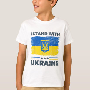 Ich stehe mit der Ukraine-Flagge - Ukrainische Fla T-Shirt