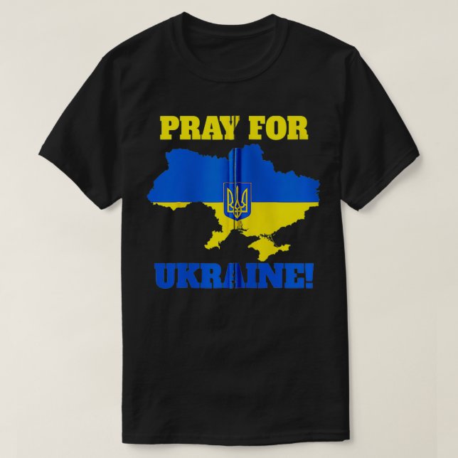 Ich stehe mit der Ukraine Frauen Männer Kinder Ukr T-Shirt (Design vorne)