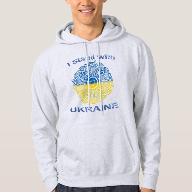 Ich stehe mit der Ukraine Hoodie (Vorderseite)