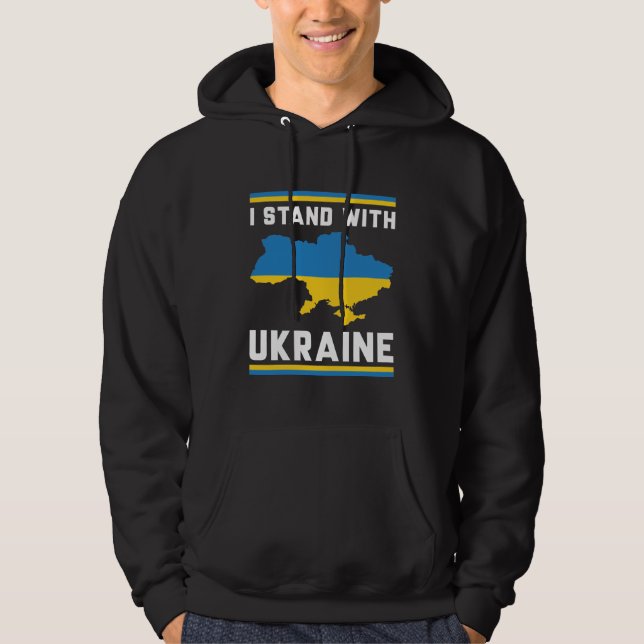 Ich stehe mit der Ukraine Hoodie (Vorderseite)