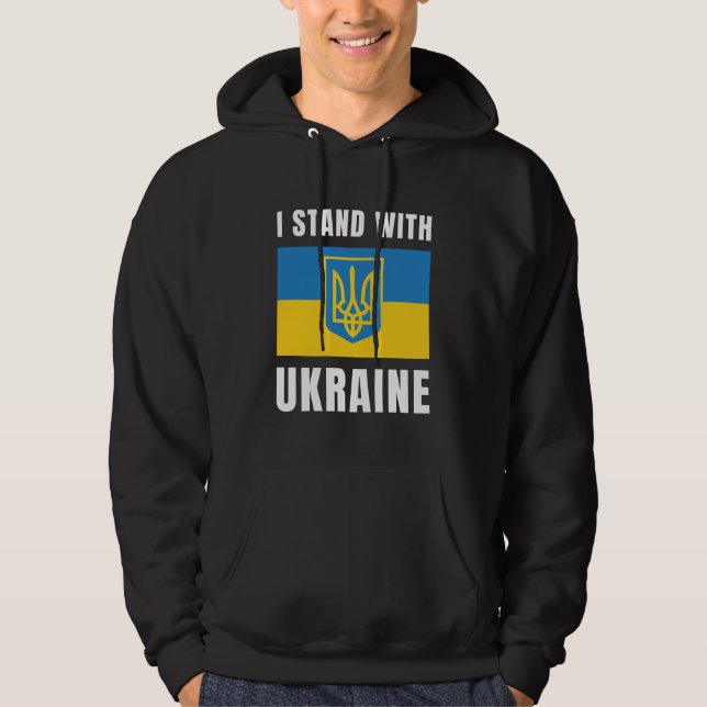 Ich stehe mit der Ukraine Hoodie (Vorderseite)