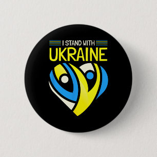 Ich stehe mit der Ukraine Ich stehe für Frieden An Button