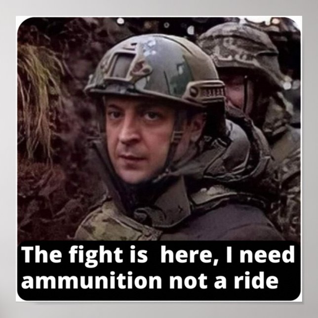 Ich stehe mit der Ukraine, ich stehe mit Zelensky Poster (Vorne)