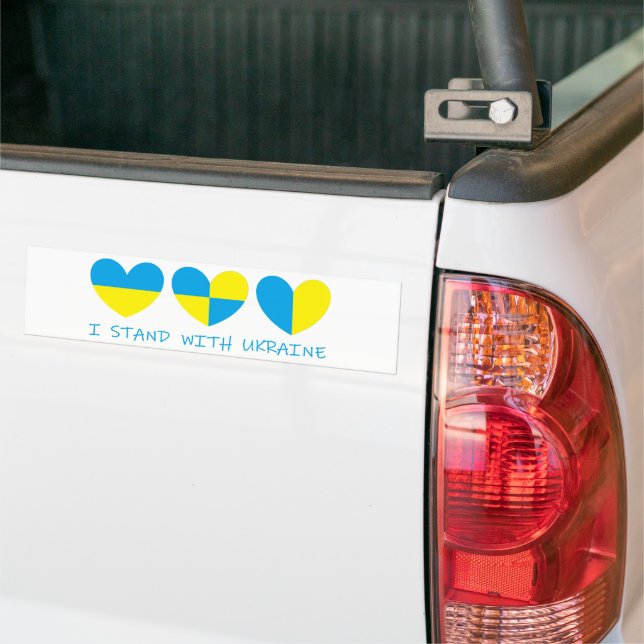 Ich stehe mit der Ukraine im Herzen Autoaufkleber (Auf Lkw)