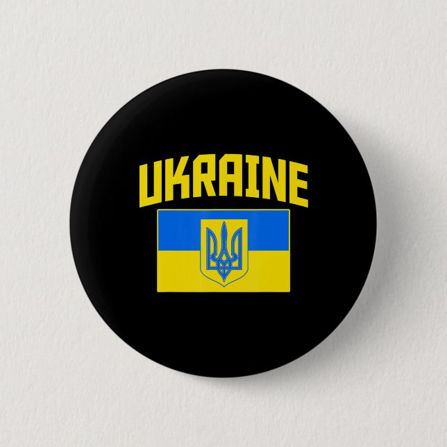 Ich stehe mit der Ukraine in Bedrängnis, die Hand  Button (Vorderseite)