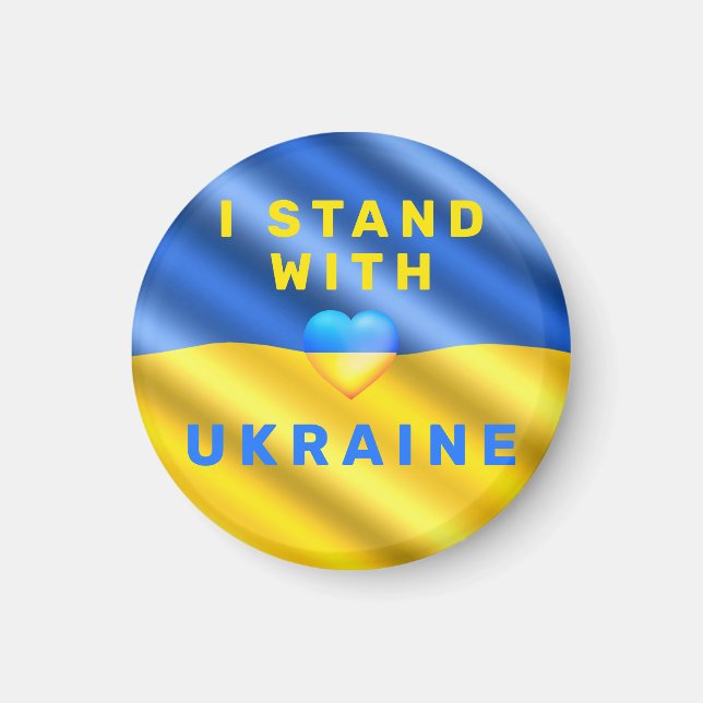 Ich stehe mit der Ukraine in der Magnet-Unterstütz Magnet (Vorne)