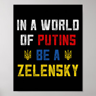 Ich stehe mit der Ukraine in einer Welt von Putins Poster