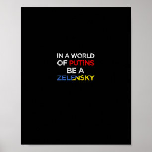 Ich stehe mit der Ukraine in einer Welt von Putins Poster