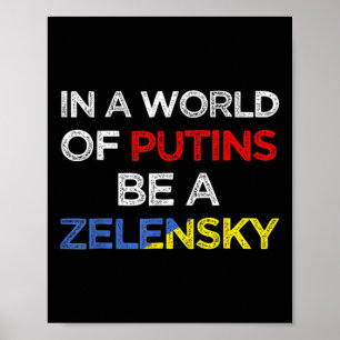 Ich stehe mit der Ukraine in einer Welt von Putins Poster