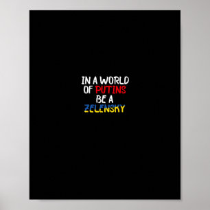 Ich stehe mit der Ukraine in einer Welt von Putins Poster