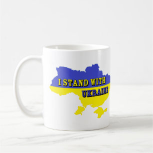 ICH STEHE MIT DER UKRAINE KAFFEETASSE