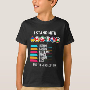 Ich stehe mit der Ukraine Kanada Gaza Ende der Ver T-Shirt