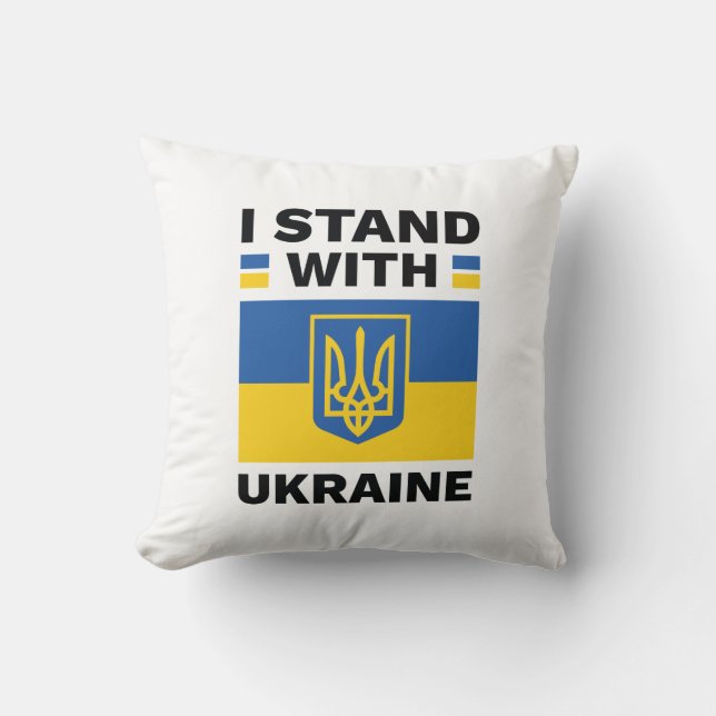 Ich stehe mit der Ukraine Kissen (Vorderseite)