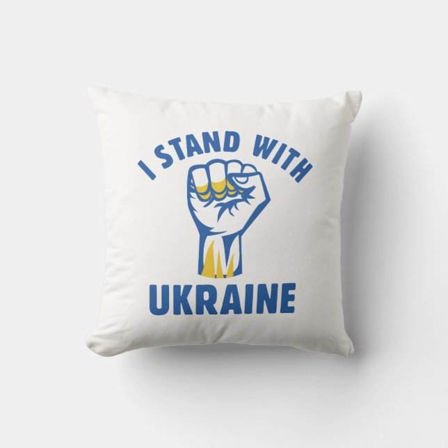 Ich stehe mit der Ukraine Kissen (Vorderseite)
