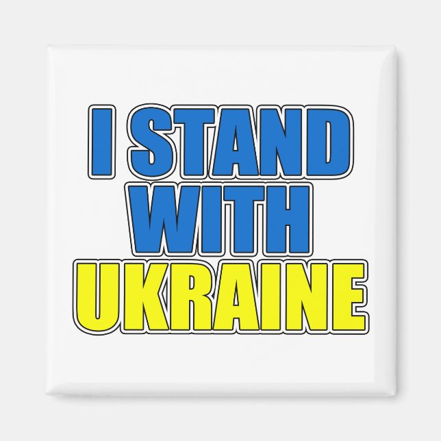 Ich stehe mit der Ukraine Magnet (Vorne)