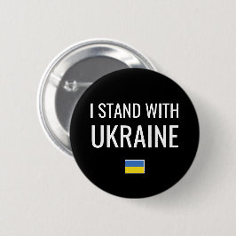 Ich stehe mit der Ukraine | Nationale Flagge der U Button