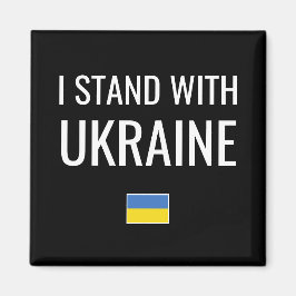 Ich stehe mit der Ukraine | Nationale Flagge der U Magnet